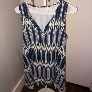 Blue patterned dress